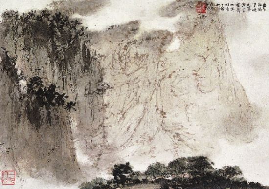 漫游太華(1960年) 傅抱石 漫游太華(1960年) 傅抱石